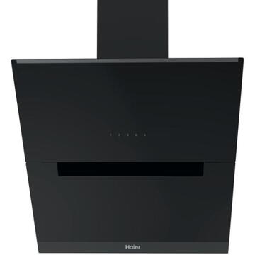 Hota Haier HADG6DCS56B,Putere de absorbtie 789 mc/h, TouchControl, Iluminare LED, Clasa A++, 60 cm, Sticla neagra