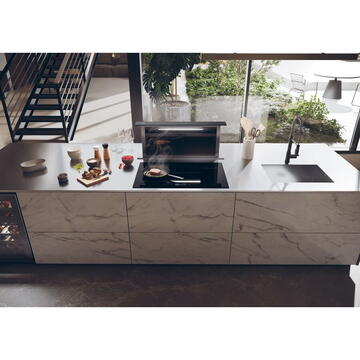 Hota Haier HADD9SS6B,605 mc/h, TouchControl, Iluminare LED, 90 cm, Inox/Sticla neagra