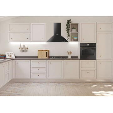 Hota Candy CCC 60GH/1,Capacitatea de aborbtie 423 mc/h, 1 motor, Filtru metalic, 60 cm, Negru