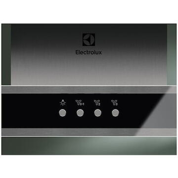 Hota Electrolux SEMINEU LFT526X, Putere de absorbtie 600 mc/h, Filtre aluminiu lavabile, 60 cm, Inox