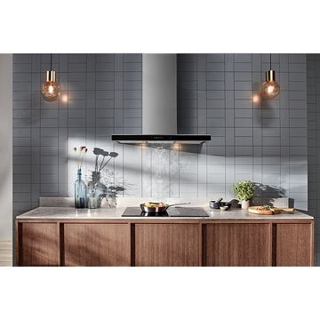 Hota Electrolux INSULA  EFI739X,Putere de absorbtie 740 mc/h, Conectivitate plita, Functie Breeze, Iluminare LED, 90 cm, Inox