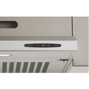 Hota Candy CFT610/5X/1, 209 m3/h, 1 motor, 60 cm, Inox,3 trepte de putere, panou control mecanic, iluminare LED, latime 60 cm, argintie