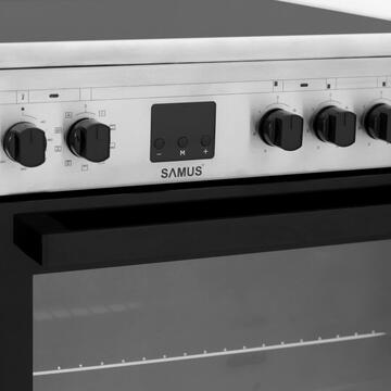 Samus Aragaz inductie 4 zone de gatit SM664VTE INOX Argintiu