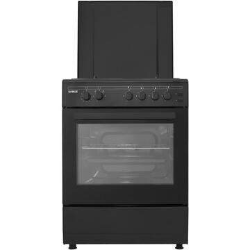 Samus Aragaz pe gaz  4 zone SM667APGS ANTHRACIT Negru