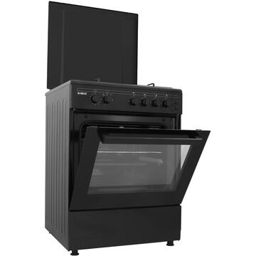 Samus Aragaz pe gaz  4 zone SM667APGS ANTHRACIT Negru