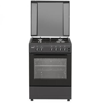 Samus Aragaz pe gaz  4 zone SM667APGS ANTHRACIT Negru