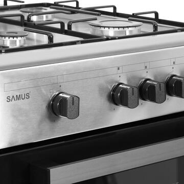 Samus Aragaz pe gaz 4 zone SM560BXS Argintiu