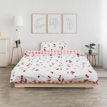 Heinner SET DE PAT SINGLE BUMBAC CHERRY