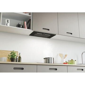 Hota Candy CPY5MBG Clasa energetica C,Incorporabil, Latime 52 cm,Extractie 298 m³/h, Control Mecanic, Negru, Sticla