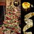 Familly Christmas Panglică LED de Crăciun - aurie - 2 m x 5 cm - 2 x AA