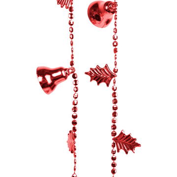 Ghirlandă de Crăciun cu clopotei - roșu strălucitor - 260 cm