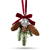 Familly Christmas Decor pentru usi de Craciun - pin artificial, cu con, clopot argintiu - 16 x 15 cm