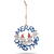 Familly Christmas Decor de Craciun - Pitici din lemn, albastru - 10 cm