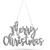 Decor de Crăciun - "Merry Christmas" - 20 x 12 cm - argintiu