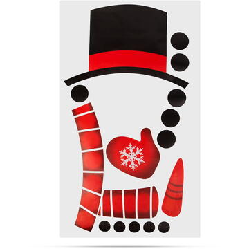 Set autocolante de Crăciun - om de zăpadă - 40 x 70 cm