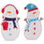 Familly Christmas Cleme de Crăciun cu panglică - Om de zăpadă - 22 x 35 mm - 18 buc, 2 m / pachet