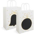 Pungă cadou - hârtie "Craft" - 265 x 127 x 330 mm - 2 tipuri/ pachet