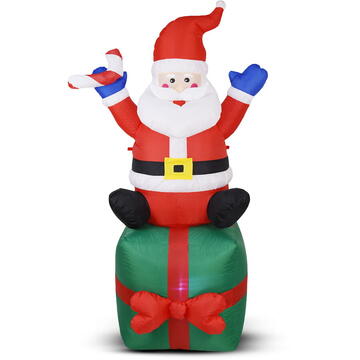 Moș Crăciun gonflabil - 180 cm - IP44 - 6 LED-uri albe - 100 - 240 V