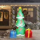 Pom de Crăciun gonflabil - 180 cm - IP44 - 12 LED-uri albe - 100 - 240 V