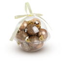 Set decorațiuni de brad - aurii - 3 cm - 12 buc / set