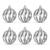 Set decor brad - globuri argintii strălucitoare - 7 cm - 6 buc/pachet