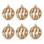 Set decor brad - globuri aurii strălucitoare - 7 cm - 6 buc/pachet