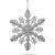 Ornament de Crăciun - cristal de gheață argintiu - 29 x 29 x 1 cm