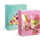 Pungă cadou - hârtie - 178 x 102 x 228 mm - 2 tipuri/pachet