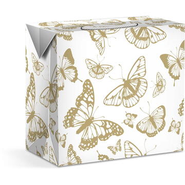 Pungă cadou - hartie - 225 x 135 x 200 mm - 2 tipuri / pachet