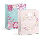 Pungă cadou - hartie - 178 x 102 x 228 mm - 2 tipuri / pachet
