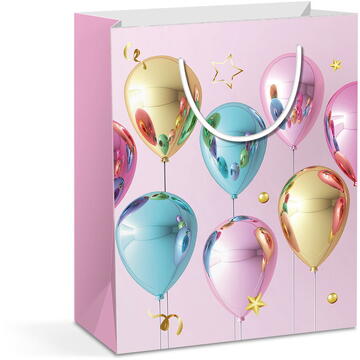 Pungă cadou - hartie - 265 x 127 x 330 mm - 2 tipuri / pachet