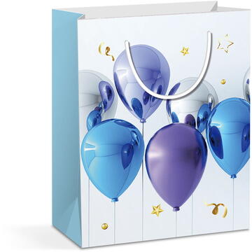 Pungă cadou - hartie - 265 x 127 x 330 mm - 2 tipuri / pachet