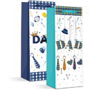 Geanta cadou sticle - hartie - 360 x 127 x 83 mm - 2 tipuri / pachet