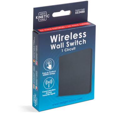 Intrerupator inteligent Delight wireless, 433 Mhz, 1 circuit, negru, IP65