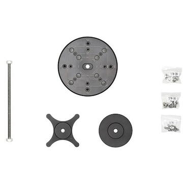 Adaptor ball mount pentru DJI Ronin 2150mm, orificii M8, 1/4"-20 si 3/8"-16