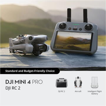 DJI Drona Mini 4 PRO + Smart Controller, 4K100, Alb