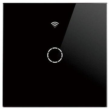SmartWise T4 EU 1C intrerupator de lumina inteligent WiFi+RF 1 grup (un singur fir, functioneaza fara neutru) (R2, negru)