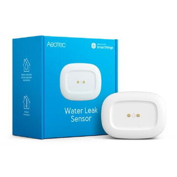 Aeotec Senzor de scurgeri de apa  , compatibil SmartThings, cu protocol Zigbee 3.0 (GP-AEOWLSEU)