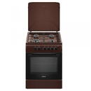 Samus SM664MPGS, 4 Arzatoare gaz, 1 Wok, Cuptor gaz, Aprindere electrica plita si cuptor, Timer, Grill, Maro