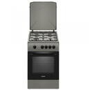 Samus SM561BSS, 4 arzatoare, Cuptor gaz, Geam dublu cuptor, Siguranta plita si cuptor, Argintiu