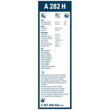 Lamela Bosch stergator luneta Lungime: 280 mm