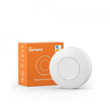 Buton de comandă Sonoff SON-KIE-SNZB01P-ZB, 3 V, Alb