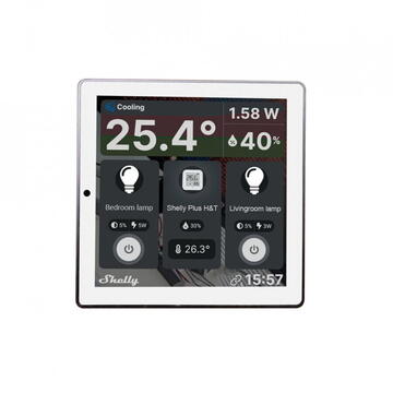 Intrerupator inteligent Shelly ALL-KAP-WDW, Bluetooth, Wi-Fi, 5A, Alb