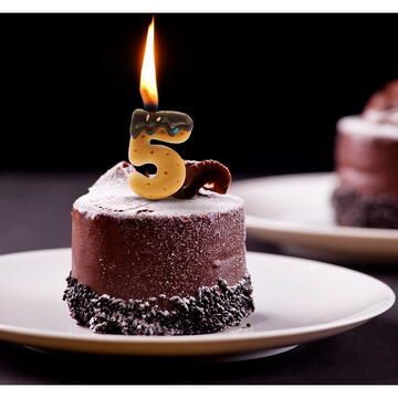 Family Pound Lumanare pentru tort - cifra 5
