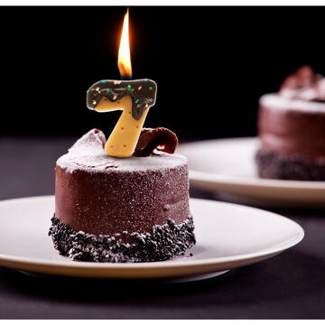 Family Pound Lumanare pentru tort - cifra 7