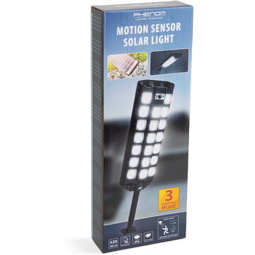 Phenom Reflector solar de perete - 520 SMD LED - 3000 lm - 20W - 4500 mAh - IP65