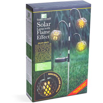 Garden of Eden Lampa solara - efect de flacara - 5 sfere - 7 cm - 30 LED