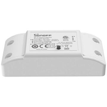 Releu inteligent Sonoff 36614, 100V-240V, 10 A, Alb
