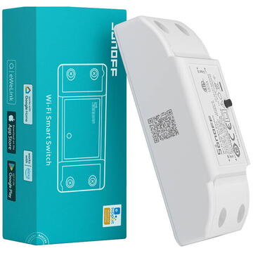 Releu inteligent Sonoff 36614, 100V-240V, 10 A, Alb