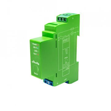 Releu inteligent Shelly PRO Dimmer 1PM, 2.4 GHz, Verde
